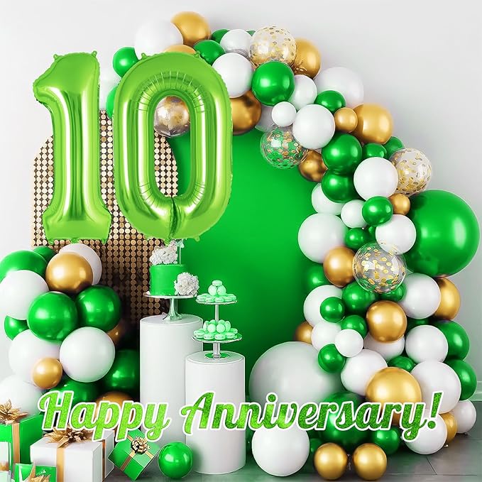 Green Number 0 Balloon 40 Inch, Big Large Foil Helium Number Balloons, Jumbo Giant Mylar Number 0 Balloons for Birthday Party Decorations Supplies Anniversary Celebration