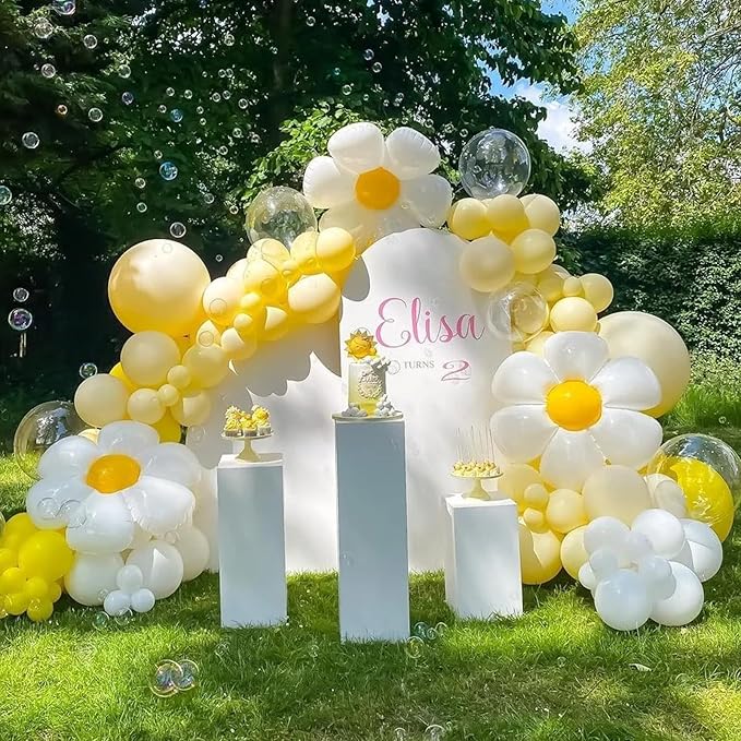 Voircoloria 130pcs Mustard Yellow Balloons Different Sizes 18" 12" 10" 5" Lemon Yellow Latex Balloon Garland Arch Kit for Birthday Baby Shower Graduation Wedding Gender Reveal Party Decorations