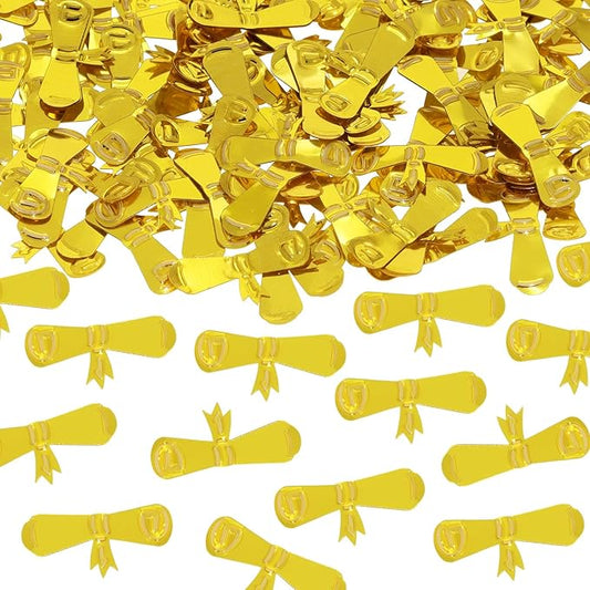 ONLYKXY 15gram Glitter Table Confetti Decor Scatter Bless Confetti Grad Party Decor for Congrats College Graduation Birthday Wedding Party Chocolate Favor Envelope Decal (Gold Diploma)