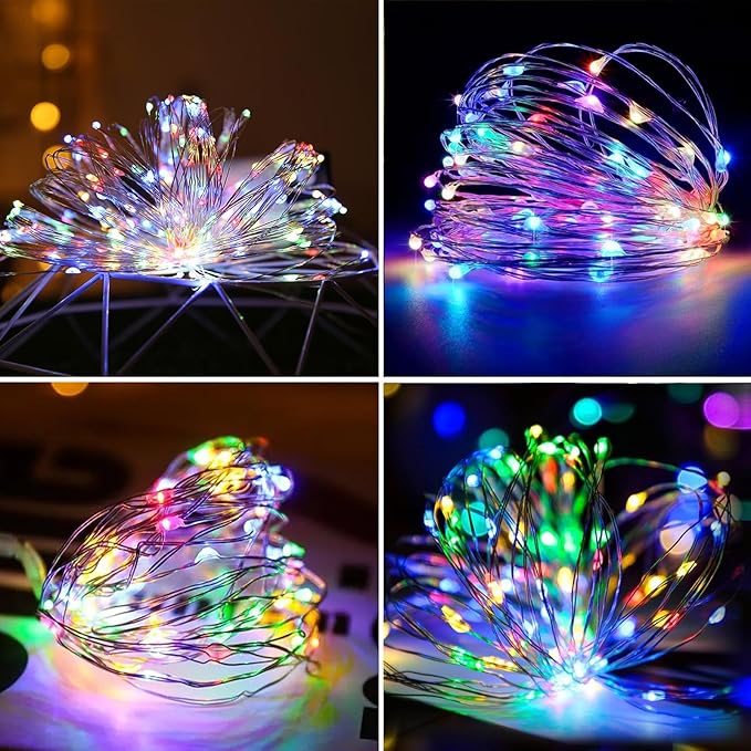 Lemical 300LEDs Fairy Curtain Lights 98FT (10×9.8FT Strands) Fairy String Lights with 8 Modes Remote Control Curtain String Light for Bedroom Wedding Christmas Tree Window Ceiling Decor (Multicolor)