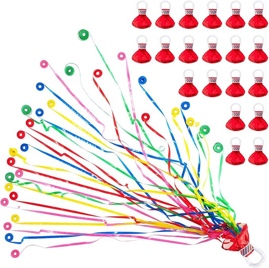 Confetti Poppers, Plastic No Mess Streamers, Party Poppers for Birthday,Wedding,Celebrations,Graduation Party (Colorful, 20 Pack)