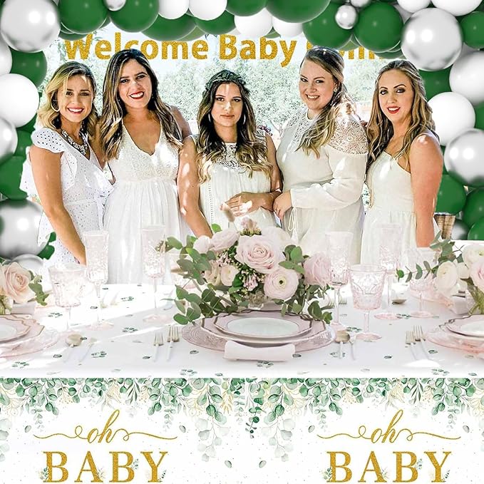 Dark Green White Silver Balloon Arch Garland Kit - Forest Green White Balloon Arch Metallic Silver Balloon for Wedding Engagement Graduation Retirement Birthday Party Decorations