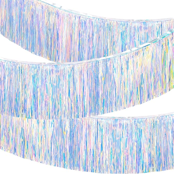 Gorgeous Holographic Fringe Banner for Party Decorations - 4 LayersThick, 2 Pack | LILF Premium Fringe Tassel Garland Party Streamers for Birthday Wedding Graduation Christmas Home Decor