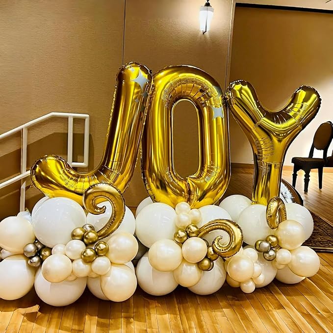 Foil Letter Balloons 40 Inch, Giant Alphabet O Customize Balloons, Large Self Inflating Name Balloon Letters Gold Decor, Helium Custom Letter Balloons for Women Birthday Party Decoration Supplies
