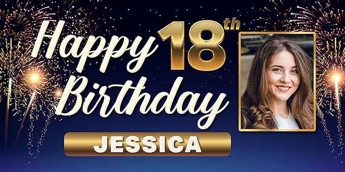 Custom Celebration Sign by DOT4DOT - Personalized for Happy Birthday Banner, Kids, Wedding, Parties, Grand Opening, Graduation, Congratulations (Celebration 29, 5x10)