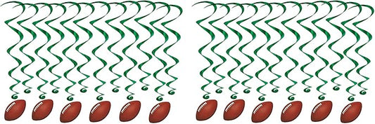 Beistle Football whirls hanging decorators