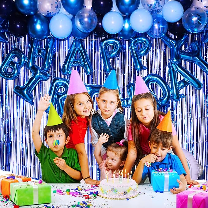 10th Birthday Decorations for Boys 10 Balloon Number 10th Birthday Banner Blue Streamers 10 Year Old Boy Birthday Decorations