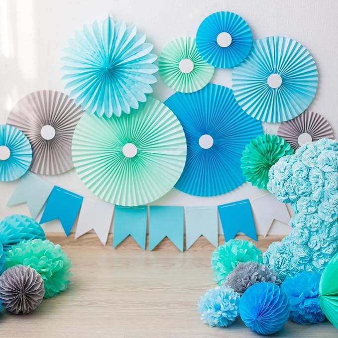 PATIKIL 4inch Tissue Paper Pom Poms, 12PCS Pom Poms Paper Flowers Ball Tissue Paper Flowers for Wedding Bridal Shower Birthday Bachelorette Party Backdrop Decoration, Pink