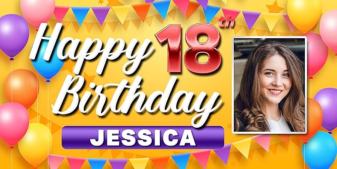 Custom Celebration Sign by DOT4DOT - Personalized for Happy Birthday Banner, Kids, Wedding, Parties, Grand Opening, Graduation, Congratulations (Celebration 19, 4x8)