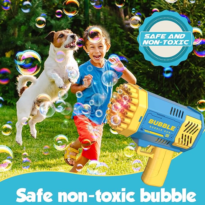 JONEG Toys for 3-8 Year Old Boys Girls: Bubble Machine for Kids with Bubble Solution, Gifts for 3 4 5 6 7 8 Years Old Boy Birthday Toy for Kid Toddlers Ages 4-6 Outdoor Wedding Bubbles Blower Maker
