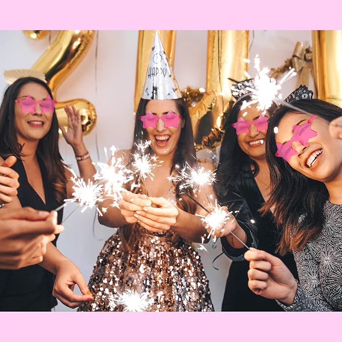 LIULIUBTY Star Shaped Sunglasses, Heart Sunglasses for Bachelorette Party, Colorful Party Favors