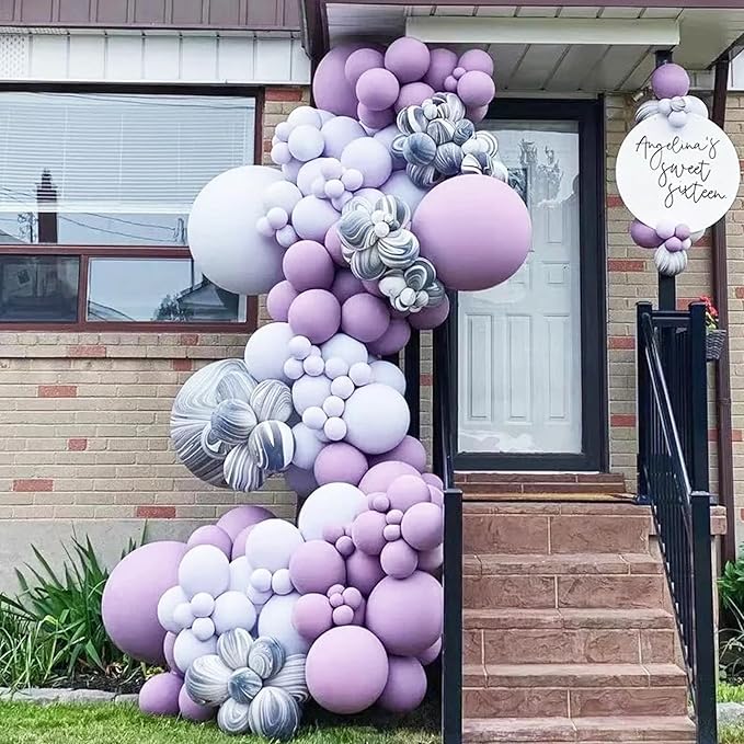 Voircoloria Pastel Purple Balloons, 66pack 12inch Light Purple Latex Party Balloons for Birthday Baby Shower Graduation Wedding Gender Reveal Anniversary Party Decorations