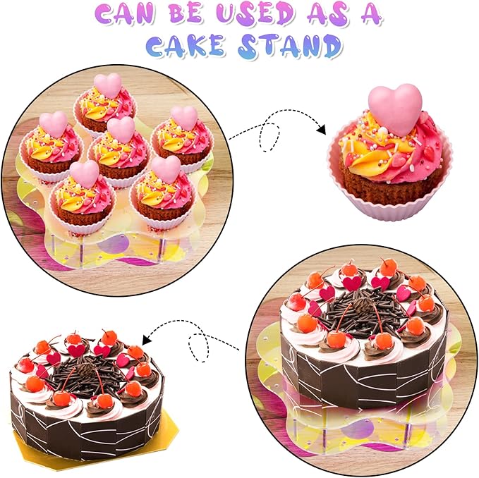NiHome Acrylic Cake Pop Display Stand, 25 Holes Acrylic Holder Display Stand for Dessert Table Cupcakes Lollipops Candy Weddings Baby Showers Birthday Parties Anniversaries Halloween (Iridescent)