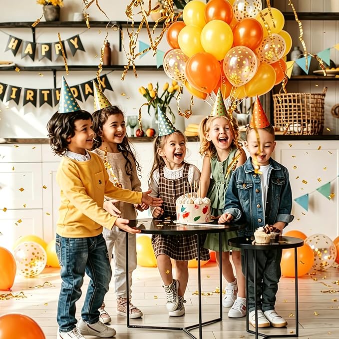 Light Yellow Balloons and Mustard Yellow Balloon, 60 Pcs 12 Inch Latex Balloons Gold Confetti Balloon with 1 Ribbon, Golden Balloon for Birthday Wedding Bridal Shower Party Decorations
