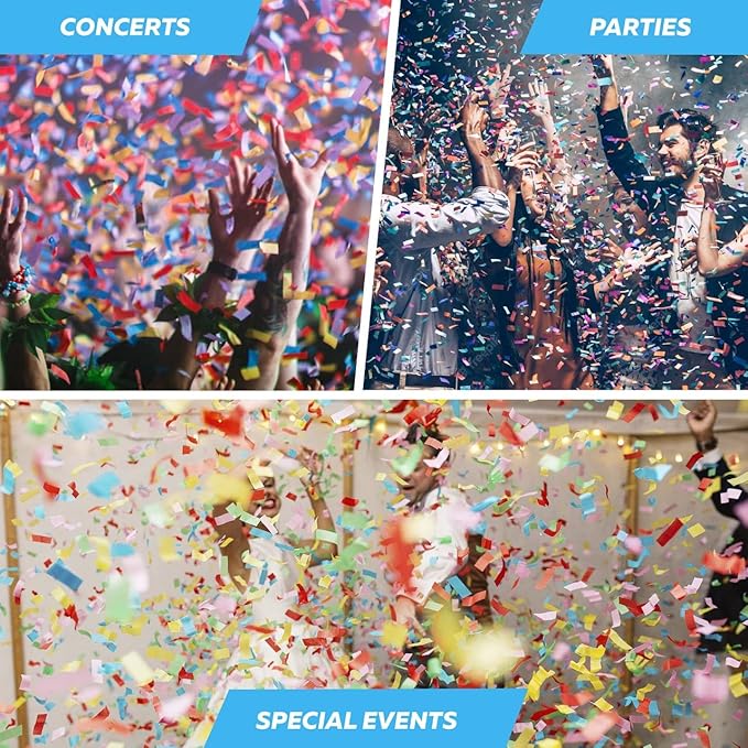 Red & Gold Bulk Confetti Paper 2.2lbs / 1kg – Biodegradable Tissue Paper Confetti, Non-Staining, Fire-Resistant | Parties, Events, Graduation, Confetti Launcher Machine Refill