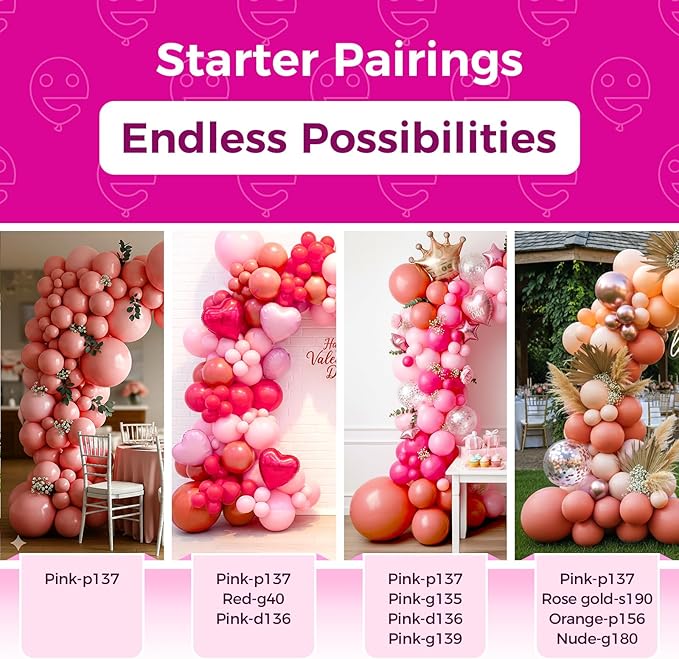 Bezente Dusty Pink Giant Balloons 36 Inch - 8 Pack Jumbo Pink Balloons Large Round Rose Pink Latex Balloons for Birthday Wedding Anniversary Bridal Shower Gender Reveal Boho Theme Party Decoration