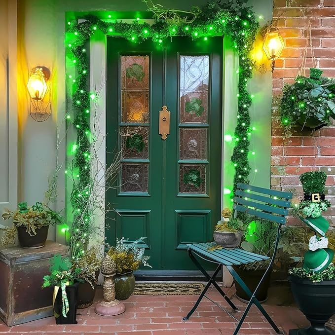Lomotech Solar String Lights Outdoor - 2 Pack Total 66ft 200LED Solar Fairy Lights Waterproof 8 Modes Twinkle Lights for Outdoor, Patio, Garden, Yard, Party, Wedding, Tree Decoration (Green)