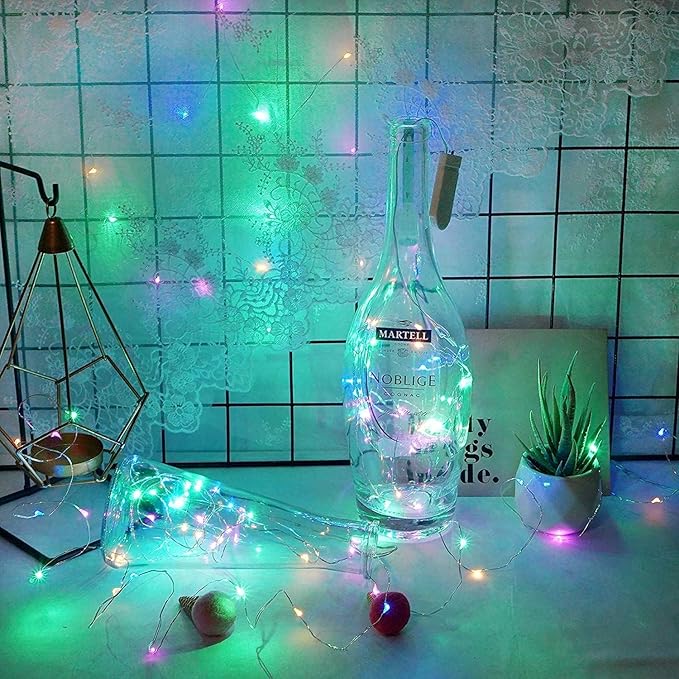 Niumowa LED Fairy Lights Battery -9 Pack 2M/20 LEDs Mini Fairy Lights with Battery,LED Lighting Battery Operated Decoration for Bottle,Christmas Tree Wedding Balcony Party Decoration