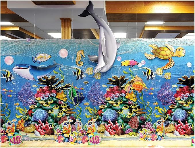 Beistle 55695, 6 Piece, 14.25"-16.75", Fish Cutouts - 6 Pack