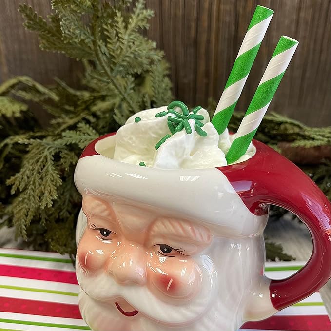50 Christmas Paper Straws - Red White and Green - Stripe - 50 Pack Outside the Box Papers Brand