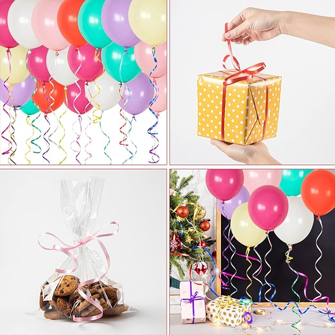 Halloween Curling Ribbons for Crafts Bows Present Wrapping Florist Wedding Party Festival Art Craft Decor, 11 Yards Per Roll, 3/16 Inch Wide 3/16" - Set7