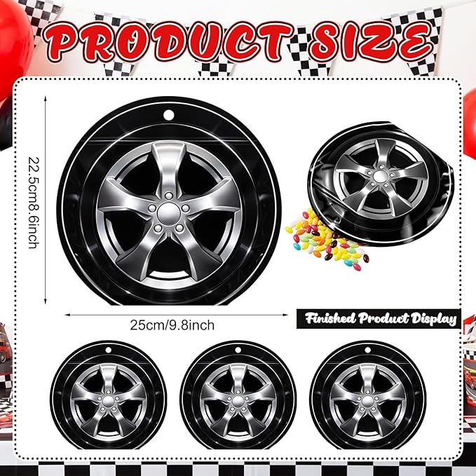 Resurhang 60 Pcs Race Car Treat Bags Zipper Racing Themed Food Goodie Gifts Bags Resealable Sport Themed Snack Candy Containers for Wheels Birthday Party Baby Shower Supplies