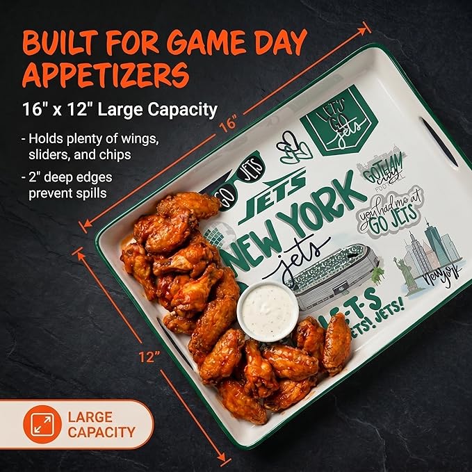 NFL Loco Fan Large Serving Tray w/Handles