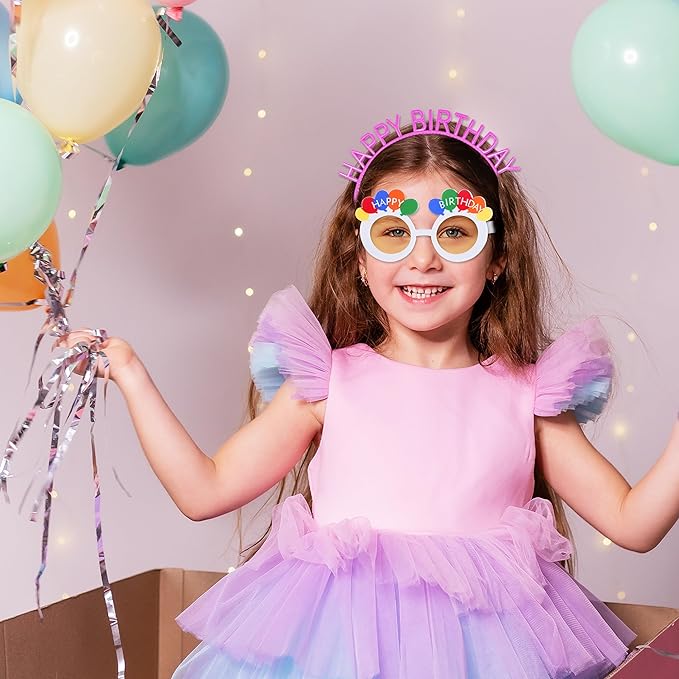 Funny Sunglasses & Costume Masks for Birthday Parties, Multi-Shaped Novelty Shades to Add Humor to Any Festivity