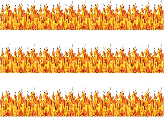 Beistle Plastic Flame Wall Backdrops, 4’ x 30’, 3 Pack – Photo Backdrop, Easy to Adhere Wall Covering, Party Decor, Burning Fire Photography Background for Birthdays, Holidays & Events