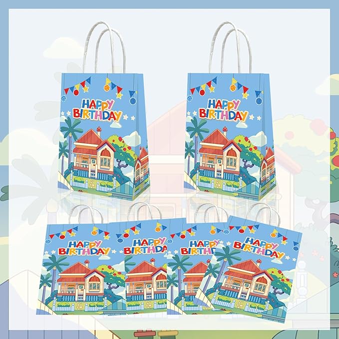 YOOUUQIAN 20 PCS Blue Dog Birthday Party Supplies, Blue Dog Party Decorations Gift Bags Birthday Party Favors Bag