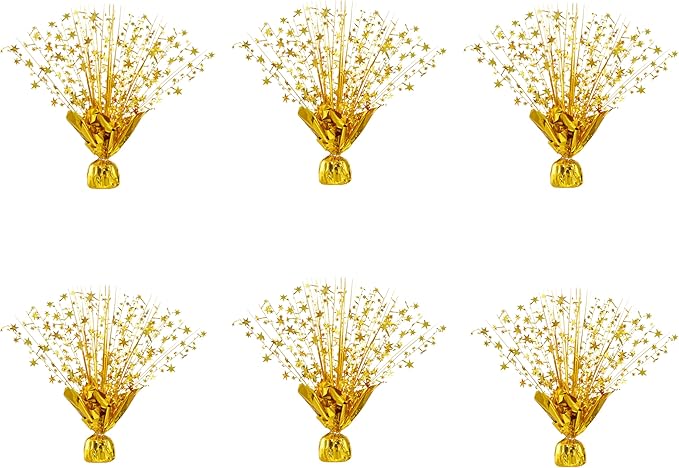 Metallic Foil Spray Centerpiece Stars for Wedding, Birthday, Anniversary, Christmas Table Decor, Holiday Festival Baby Shower Graduation Mantle Party Decorations (Gd630)