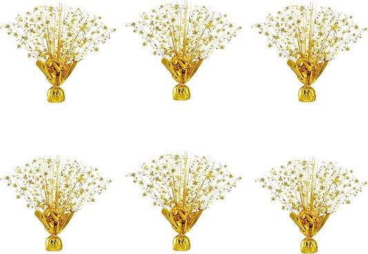 Metallic Foil Spray Centerpiece Stars for Wedding, Birthday, Anniversary, Christmas Table Decor, Holiday Festival Baby Shower Graduation Mantle Party Decorations (Gd630)