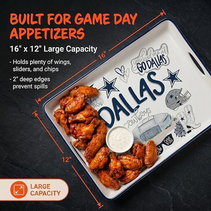 NFL Loco Fan Large Serving Tray w/Handles