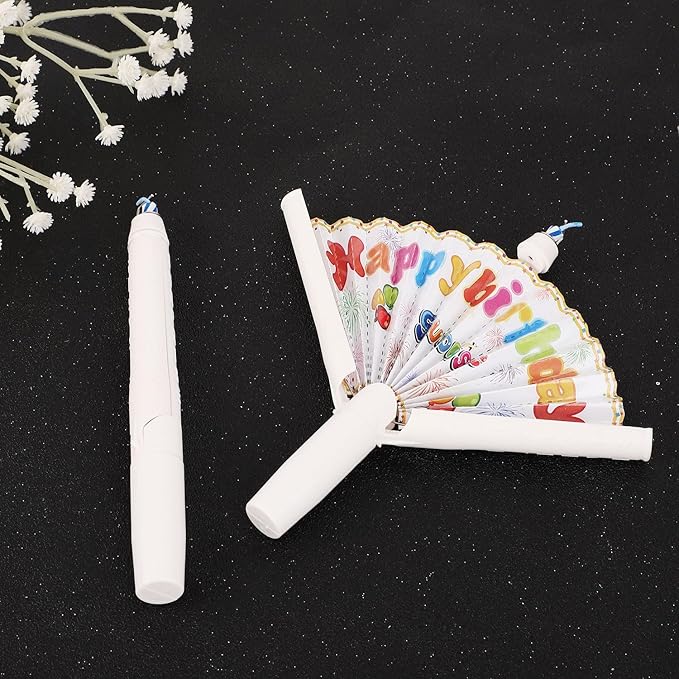 2pcs Novelty Fan Birthday Candle, Pop-up Surprise Clown Candles Funny Cake Topper Cool Fun Candle Trick Candles Creative Happy Birthday for Party Supplies
