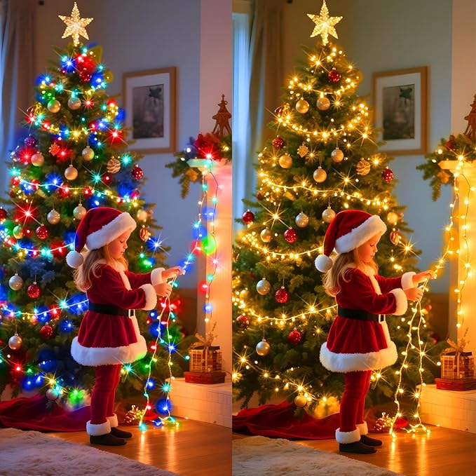 328 FT 1000 LED String Lights Outdoor Indoor, Christams String Lights Waterproof 8 Modes & Timer, Fairy Lights Plug in for Bedroom, Weeding, Patio, Party, Holiday,Christmas Decor