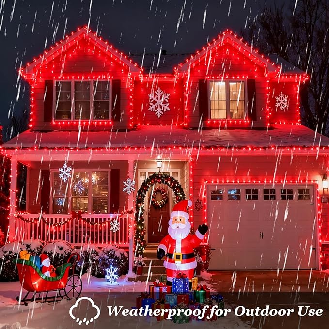 300 LED Indoor Red Valentine String Lights with 12 Modes, Connectable Red Valentine Lights with Timer, Dimmable Twinkle Fairy Lights, 75FT LED Outdoor Christmas Lights for Bedroom Patio Party Decor
