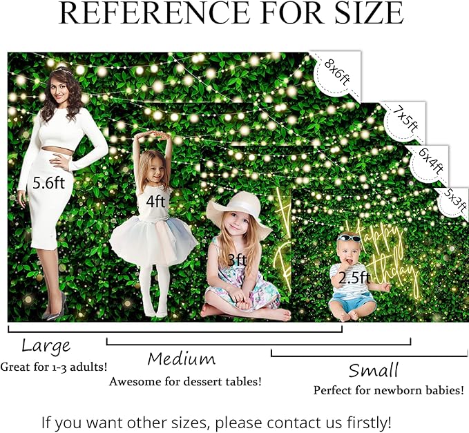 Mocsicka Green Leaves Happy Birthday Backdrop Jungle Safari Party Backdrops Birthday Decorations Nature Green Rustic Lawn Leaves Photography Background Photo Studio Props (Yellow, 7x5ft (82x60 inch))