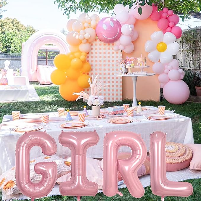 Big Letter Balloon H Pastel Pink, Mylar Alphabet Customize Name Balloon Letter Light Pink, Self Inflating Baby Pink Foil H Custom Letter Balloon for Girls Women Birthday Party Baby Shower Decoration