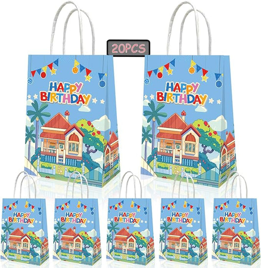 YOOUUQIAN 20 PCS Blue Dog Birthday Party Supplies, Blue Dog Party Decorations Gift Bags Birthday Party Favors Bag