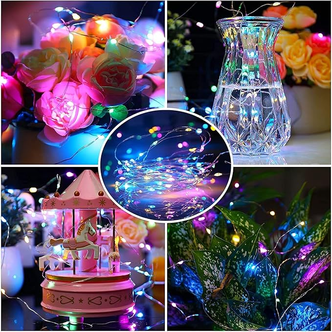 Niumowa LED Fairy Lights Battery -9 Pack 2M/20 LEDs Mini Fairy Lights with Battery,LED Lighting Battery Operated Decoration for Bottle,Christmas Tree Wedding Balcony Party Decoration