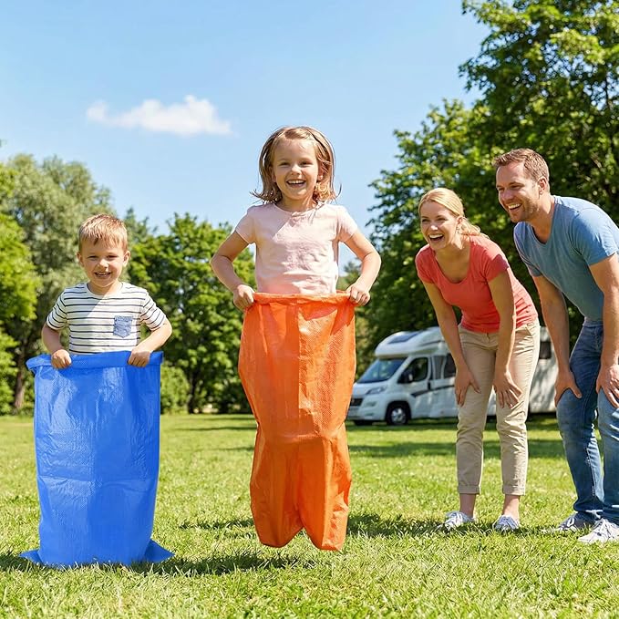Yard Games for Kids & Adults - 5 Color Potato Sack Race Bags Set for Outdoor Parties & Field Day,Large Jump Sacks, Bean Bag Toss Game for Backyard,Carnival,Family Reunion