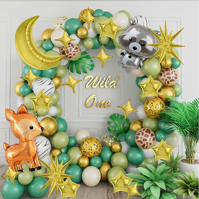 TONIFUL 44Pcs Gold Moon Explosion Star Foil Balloons Kit Large Moon Shape Star Mylar Foil Balloons for Birthday Wedding Baby Shower Anniversary Engagement Party Decorations Supplies