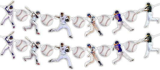 Baseball Garland Decoration – Sports Theme Birthday Party Supplies for Boys and Adults – Hanging Banner Garland for Baseball Fans – Durable Party Decoration for Birthday and Team Celebrations