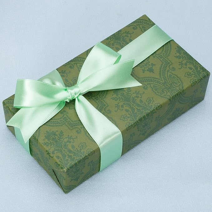 YASEO 1 Inch Mint Green Solid Satin Ribbon, 50 Yards Craft Fabric Ribbon for Gift Wrapping Floral Bouquets Wedding Party Decoration