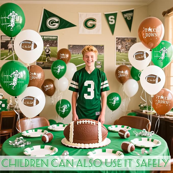 15PCS Football Balloon Football's Party Decorations Football Latex Balloons Rugby Balloons for Touchdown Sports Theme Football Party Supplies Birthday Party Decorations