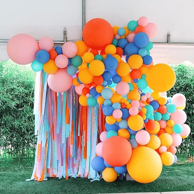 CANREVEL 129pcs Rainbow Balloon Arch Kit 18 12 10 5 Inch, Colorful Balloons Assorted Colors for Baby Shower Encanto Birthday Wedding Anniversary Bridal Shower Party Decoration