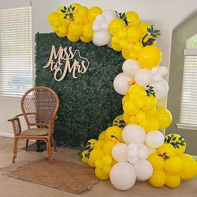 Awenztech 120pcs Yellow Balloon Arch Kit, 18 12 10 5 inch Yellow Latex Balloons Different Sizes Balloon Garland for Baby Shower Sunflower Bee Wedding Birthday Party Decorations
