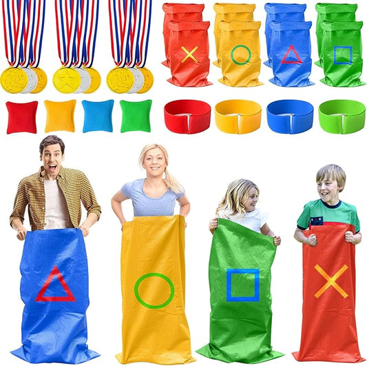 Potato Sack Race Bags, Easter Sack Race Bags for Adults and Kids Outdoor Games Backyard Games Party Birthday Games Carnival Field Day Lawn Family Reunion Games