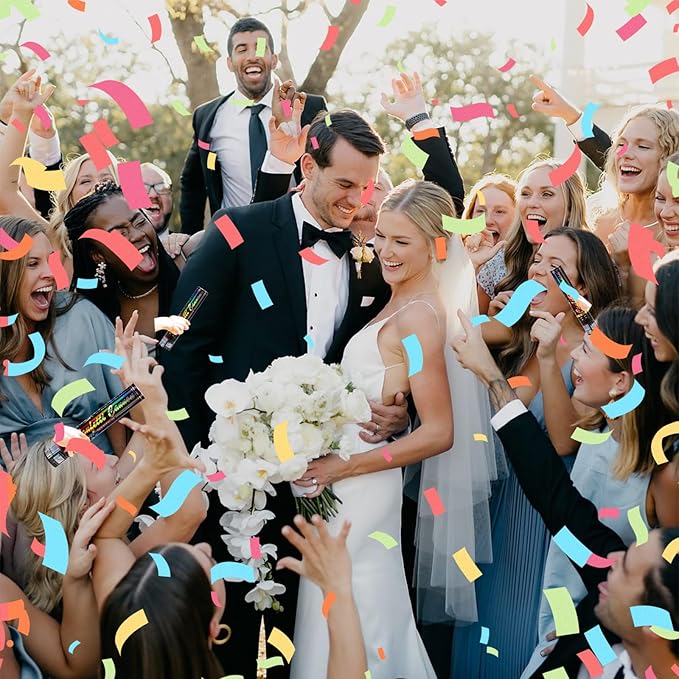 Confetti Cannon 12 Pack Party Poppers Multicolor Poppers 12Inch for Party Celebrations Confetti Popper Shooter Paper Confetti Cannon Bulk for Birthday Graduation Wedding Christmas NewYear