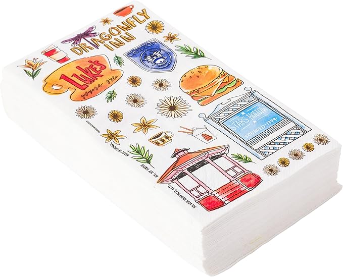 Silver Buffalo Gilmore Girls Featuring Dragonfly Inn, Chilton, Stars Hollow, and Luke’s Diner 32 Pack Party Paper Napkins
